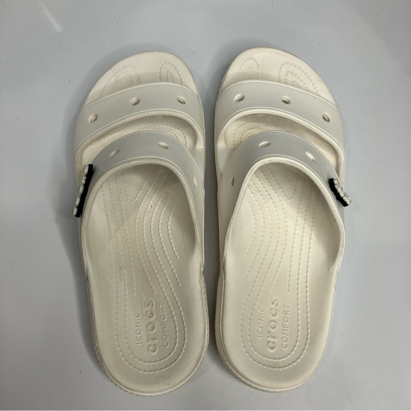 Crocs Men’s classic sandals 2 strap white size‎ 11